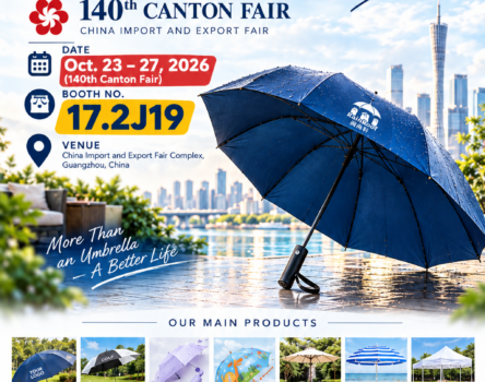 RainRoof Creative Umbrella Mfg. at the 140th Canton Fair Booth 17.2J19