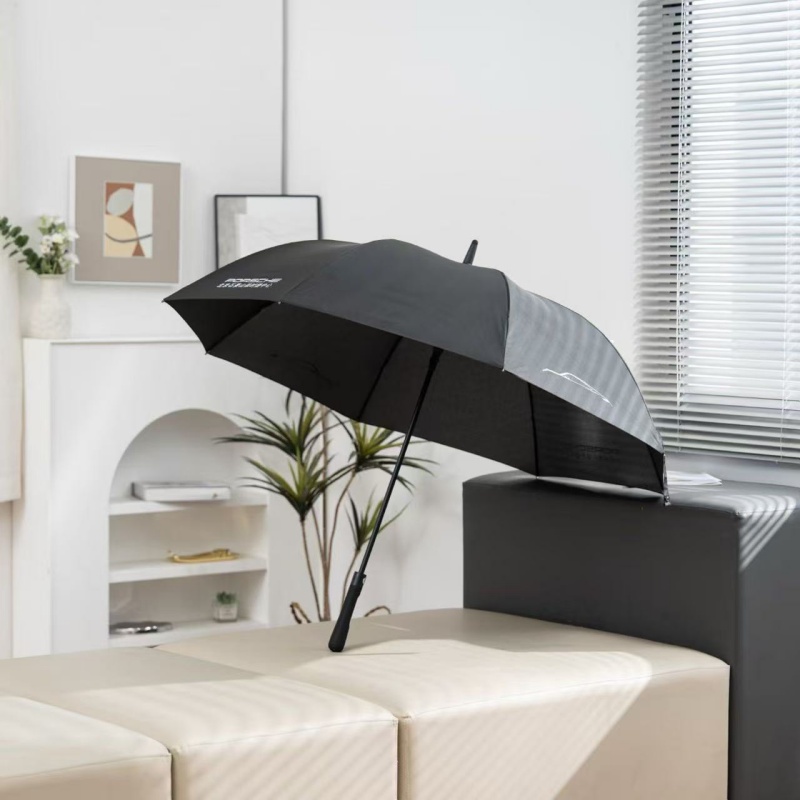 27-inch automatic golf umbrella with a 126 cm canopy and custom automotive branding